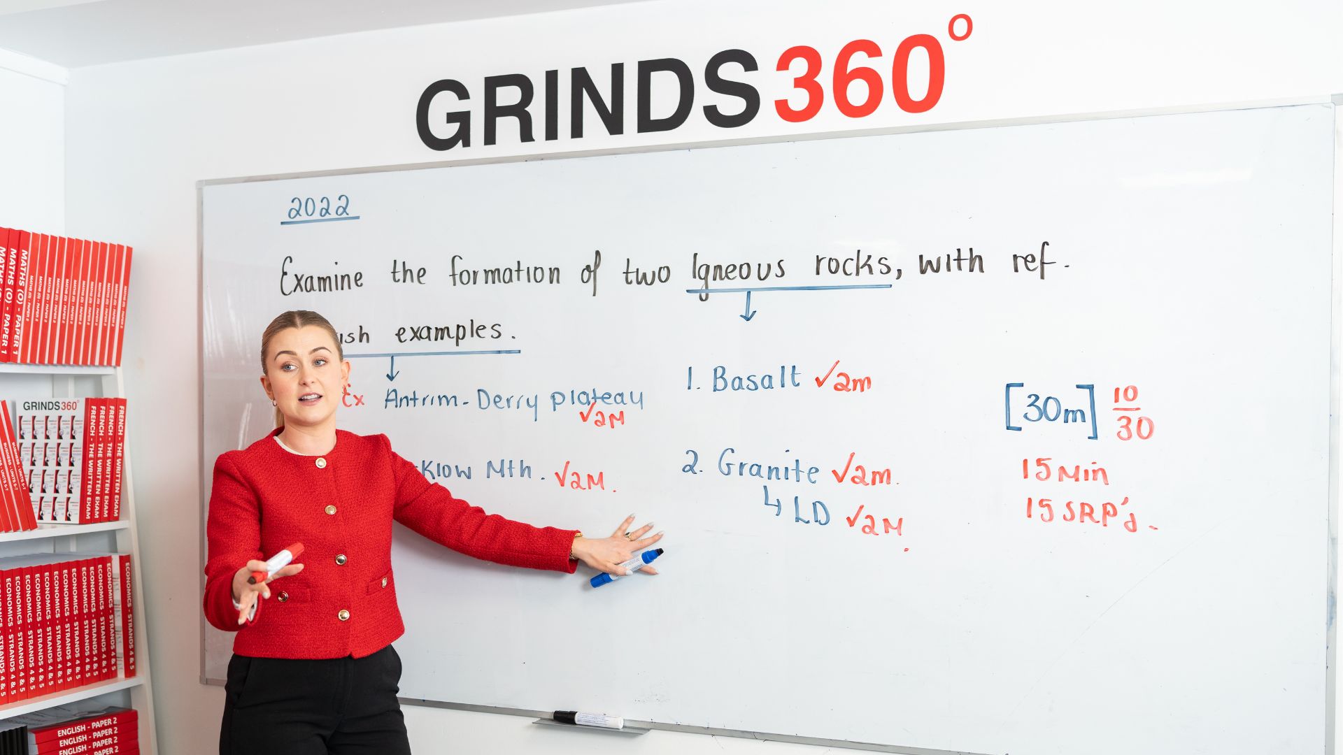 Tracy Gannon teaching her Leaving Cert Online Geography Grinds with Grinds360