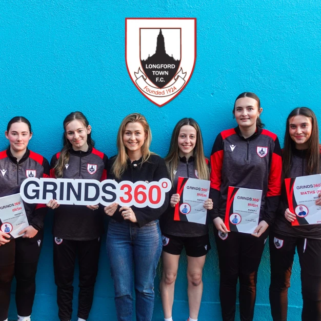 Longford Town and Grinds 360 partnership supporting young athletes with online Leaving Cert study resources